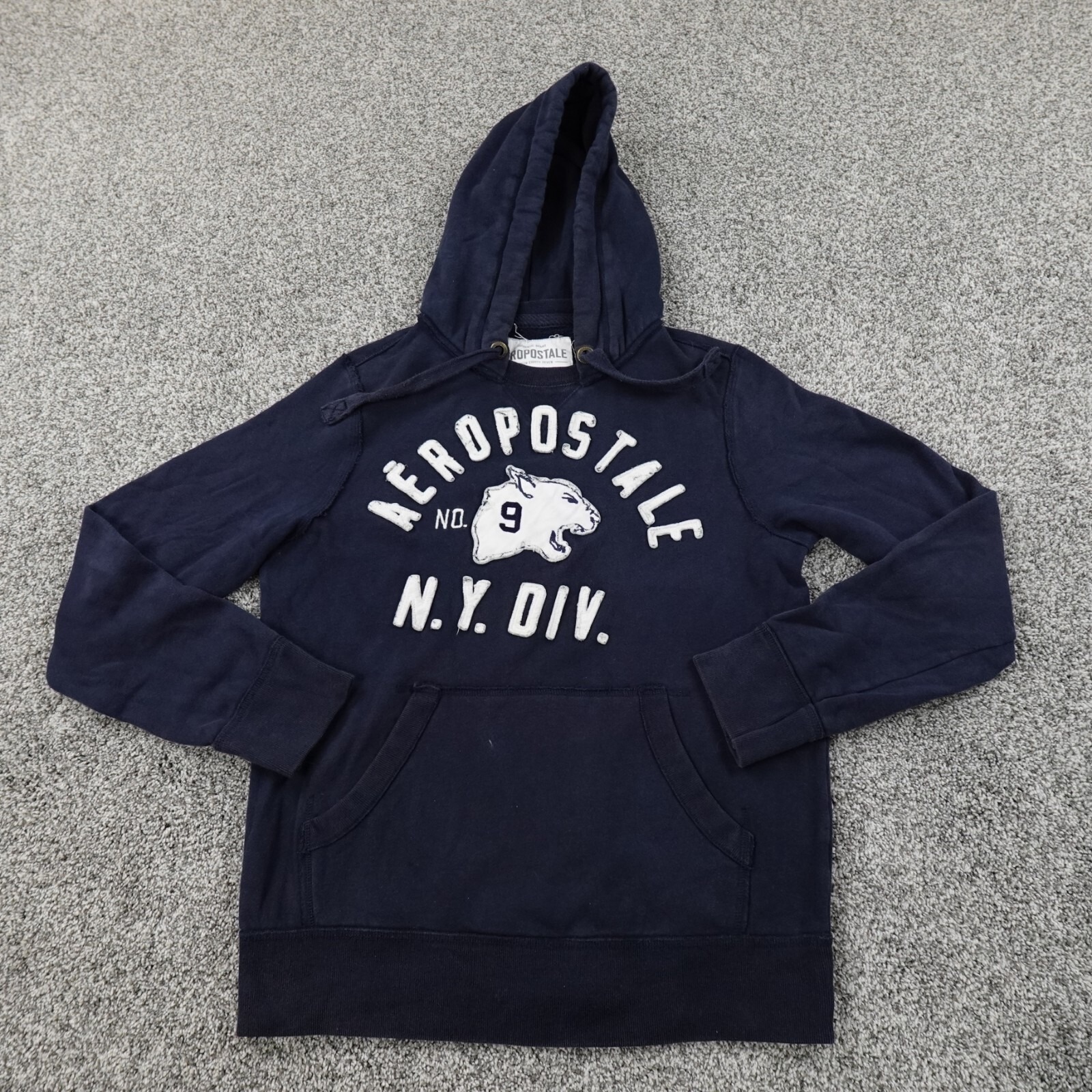 Aeropostale Hoodie Mens S Blue Pullover Sweater Sweatshirt Casual Preppy Logo
